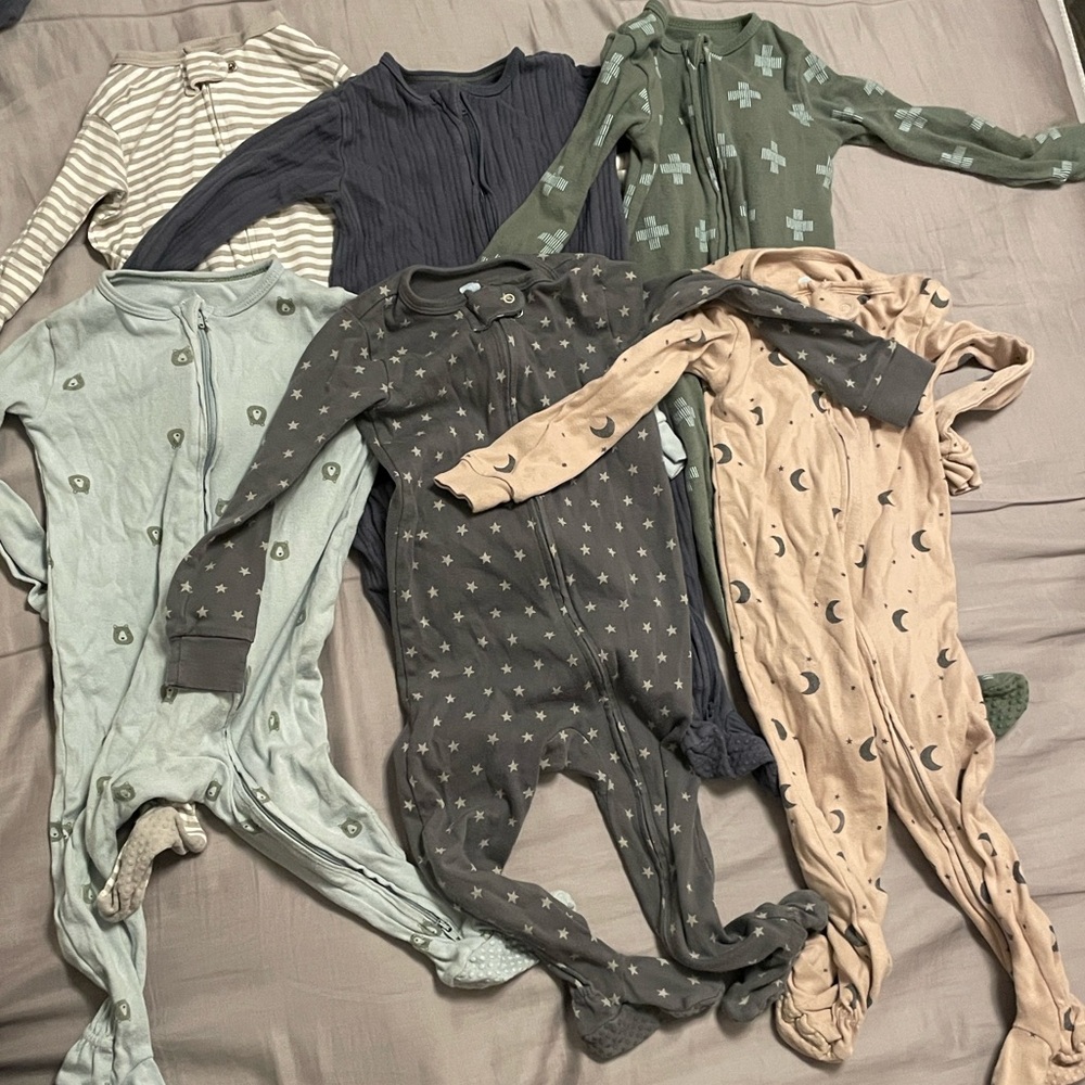 Cloud Island footed pajamas 2 way zippers